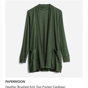 Paper Moon | Heather Brushed Knit Two Pocket Cardigan